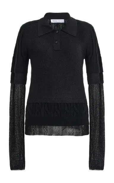 Marie Adam-Leenaerdt Polo All In Cotton-Wool Top | Thumbnail 6 Marie Adam-Leenaerdt Polo All In Cotton-Wool Top | Thumbnail 6