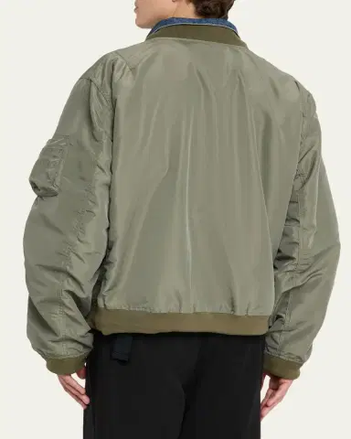 SACAI x Levi's Men's Denim and Nylon Twill Reversible Blouson | Thumbnail 3 SACAI x Levi's Men's Denim and Nylon Twill Reversible Blouson | Thumbnail 3