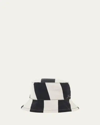Jacquemus Men's Bicolor Logo Nylon Bucket Hat | Thumbnail 3 Jacquemus Men's Bicolor Logo Nylon Bucket Hat | Thumbnail 3
