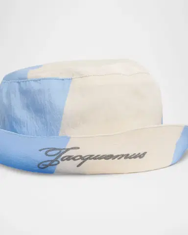 Jacquemus Men's Bicolor Logo Nylon Bucket Hat | Thumbnail 5 Jacquemus Men's Bicolor Logo Nylon Bucket Hat | Thumbnail 5