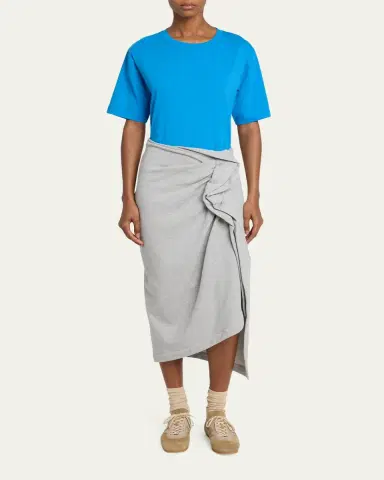 Dries Van Noten Hanam Draped Jersey Midi Skirt | Thumbnail 2 Dries Van Noten Hanam Draped Jersey Midi Skirt | Thumbnail 2