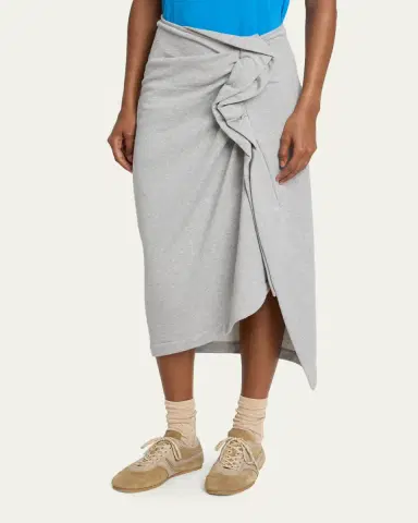 Dries Van Noten Hanam Draped Jersey Midi Skirt | Thumbnail 4 Dries Van Noten Hanam Draped Jersey Midi Skirt | Thumbnail 4