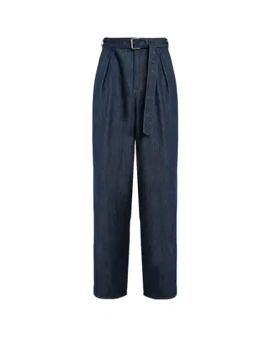 Dries Van Noten Men's Belted Loose Denim Pants | Thumbnail 1 Dries Van Noten Men's Belted Loose Denim Pants | Thumbnail 1
