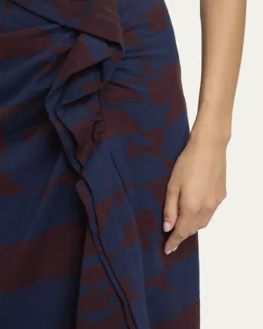 Dries Van Noten Hunam Abstract-Print Jersey Ruffle Midi Skirt | Thumbnail 5 Dries Van Noten Hunam Abstract-Print Jersey Ruffle Midi Skirt | Thumbnail 5
