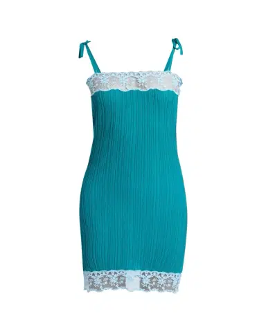 Chloé Lace-Trim Sleeveless Rib Knit Mini Dress | Thumbnail 1 Chloé Lace-Trim Sleeveless Rib Knit Mini Dress | Thumbnail 1