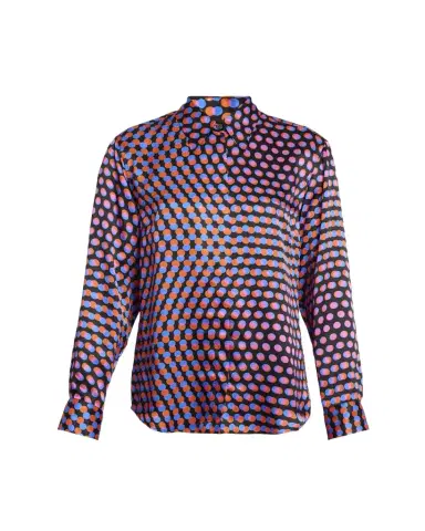 Dries Van Noten Chowy Dotted Silk Button-Front Shirt | Thumbnail 1 Dries Van Noten Chowy Dotted Silk Button-Front Shirt | Thumbnail 1