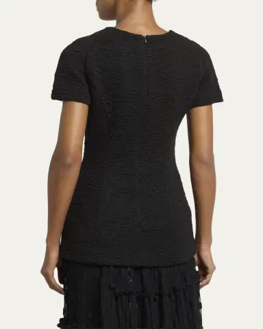 Dries Van Noten Hunelly Textured Short-Sleeve Top | Thumbnail 3 Dries Van Noten Hunelly Textured Short-Sleeve Top | Thumbnail 3