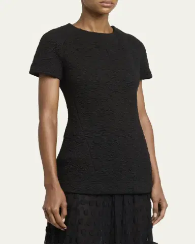 Dries Van Noten Hunelly Textured Short-Sleeve Top | Thumbnail 4 Dries Van Noten Hunelly Textured Short-Sleeve Top | Thumbnail 4