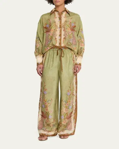 Zimmermann Indra Silk Drawstring Pants | Thumbnail 2 Zimmermann Indra Silk Drawstring Pants | Thumbnail 2