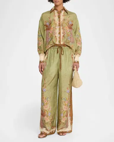 Zimmermann Indra Silk Drawstring Pants | Thumbnail 6 Zimmermann Indra Silk Drawstring Pants | Thumbnail 6