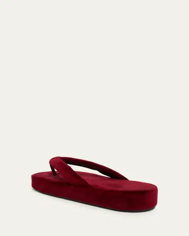 Balenciaga Jet Lag Stretch Velvet Platform Thong Sandals | Thumbnail 3 Balenciaga Jet Lag Stretch Velvet Platform Thong Sandals | Thumbnail 3