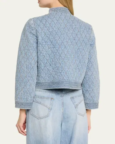 Zimmermann Indra Quilted Denim Jacket | Thumbnail 3 Zimmermann Indra Quilted Denim Jacket | Thumbnail 3