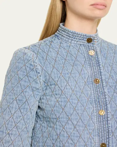 Zimmermann Indra Quilted Denim Jacket | Thumbnail 5 Zimmermann Indra Quilted Denim Jacket | Thumbnail 5