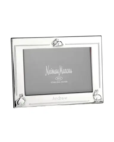 Cunill America Personalized Photo Frame With Bunnies, 6x4 | Thumbnail 1 Cunill America Personalized Photo Frame With Bunnies, 6x4 | Thumbnail 1