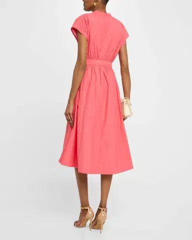 Natori Tie-Front Techno Poplin Midi Shirtdress | Thumbnail 3 Natori Tie-Front Techno Poplin Midi Shirtdress | Thumbnail 3