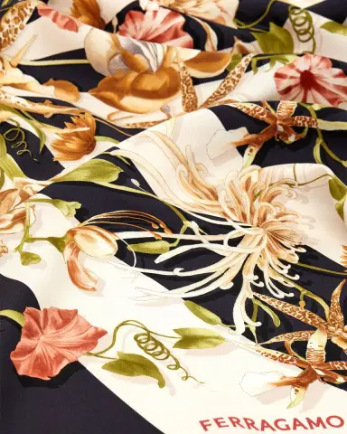 Ferragamo Floral Gaia Silk Square Scarf | Thumbnail 3 Ferragamo Floral Gaia Silk Square Scarf | Thumbnail 3