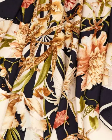 Ferragamo Floral Gaia Silk Square Scarf | Thumbnail 4 Ferragamo Floral Gaia Silk Square Scarf | Thumbnail 4