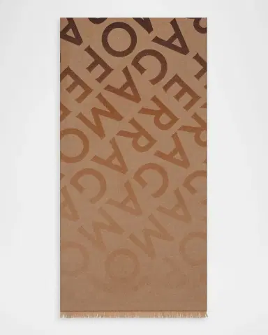 Ferragamo Logo Cashmere-Blend Scarf | Thumbnail 3 Ferragamo Logo Cashmere-Blend Scarf | Thumbnail 3