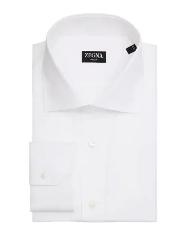 ZEGNA Men's Solid Trecapi 3-Ply Cotton Dress Shirt | Thumbnail 1 ZEGNA Men's Solid Trecapi 3-Ply Cotton Dress Shirt | Thumbnail 1