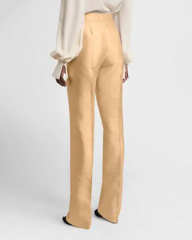 Valentino Garavani Shantung Silk Straight-Leg Pants | Thumbnail 2 Valentino Garavani Shantung Silk Straight-Leg Pants | Thumbnail 2