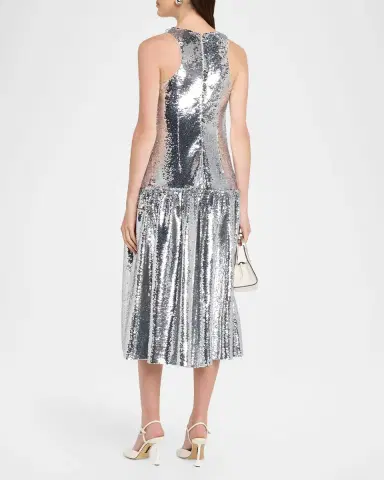 Simone Rocha Sequined Drop-Waist Fit-And-Flare Midi Dress | Thumbnail 3 Simone Rocha Sequined Drop-Waist Fit-And-Flare Midi Dress | Thumbnail 3