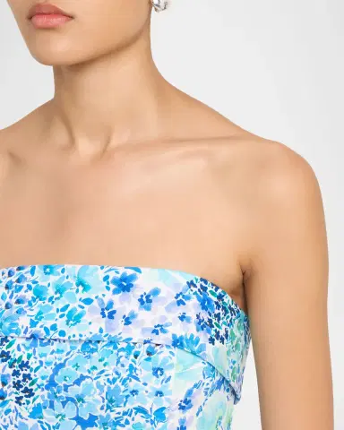 Shoshanna Wright Strapless Floral-Print Flounce Midi Dress | Thumbnail 4 Shoshanna Wright Strapless Floral-Print Flounce Midi Dress | Thumbnail 4