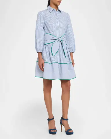 Shoshanna Chatfield Striped Cotton Poplin Mini Shirtdress | Thumbnail 3 Shoshanna Chatfield Striped Cotton Poplin Mini Shirtdress | Thumbnail 3
