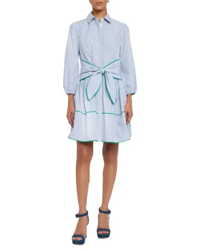Chatfield Striped Cotton Poplin Mini Shirtdress Chatfield Striped Cotton Poplin Mini Shirtdress