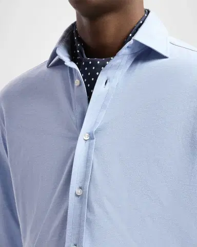 Ralph Lauren Purple Label Men 's Cotton Blend Knit Flex Button-Down Shirt | Thumbnail 4 Ralph Lauren Purple Label Men 's Cotton Blend Knit Flex Button-Down Shirt | Thumbnail 4