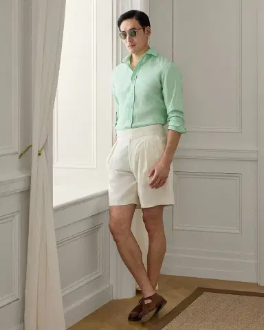 Ralph Lauren Purple Label Houndstooth Linen Shirt | Thumbnail 7 Ralph Lauren Purple Label Houndstooth Linen Shirt | Thumbnail 7