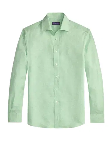 Ralph Lauren Purple Label Houndstooth Linen Shirt | Thumbnail 1 Ralph Lauren Purple Label Houndstooth Linen Shirt | Thumbnail 1
