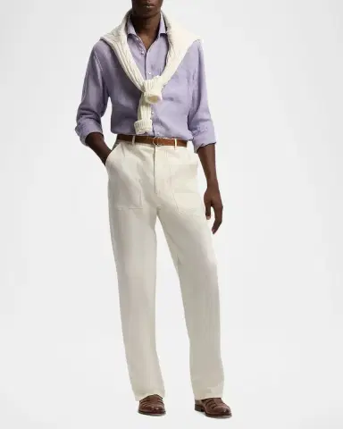 Ralph Lauren Purple Label Linen Chambray Shirt | Thumbnail 2 Ralph Lauren Purple Label Linen Chambray Shirt | Thumbnail 2