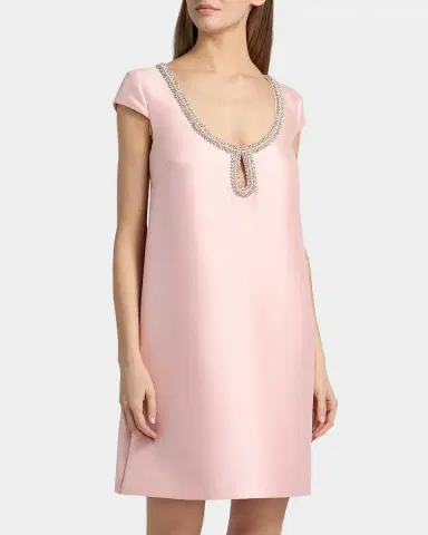 BADGLEY MISCHKA Beaded Scoop Neck Mini Shift Dress | Thumbnail 4 BADGLEY MISCHKA Beaded Scoop Neck Mini Shift Dress | Thumbnail 4