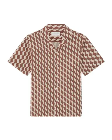 Frescobol Carioca Men's Roberto Linen Wave-Stripe Short-Sleeve Shirt | Thumbnail 1 Frescobol Carioca Men's Roberto Linen Wave-Stripe Short-Sleeve Shirt | Thumbnail 1