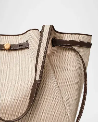 Tory Burch Romy Large Canvas Leather-Trim Tote Bag | Thumbnail 4 Tory Burch Romy Large Canvas Leather-Trim Tote Bag | Thumbnail 4