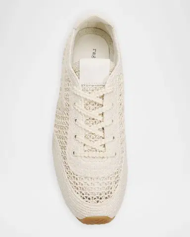 rag & bone Retro Runner Slim Raffia Sneakers | Thumbnail 3 rag & bone Retro Runner Slim Raffia Sneakers | Thumbnail 3