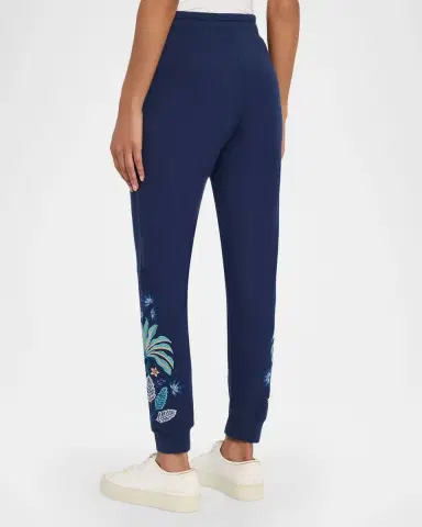 Johnny Was Floral Embroidered French Terry Ankle Joggers | Thumbnail 3 Johnny Was Floral Embroidered French Terry Ankle Joggers | Thumbnail 3