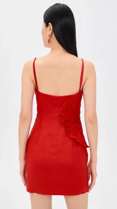 ANDRES OTALORA Respiro Lento Linen Dress Coral | Thumbnail 3 ANDRES OTALORA Respiro Lento Linen Dress Coral | Thumbnail 3