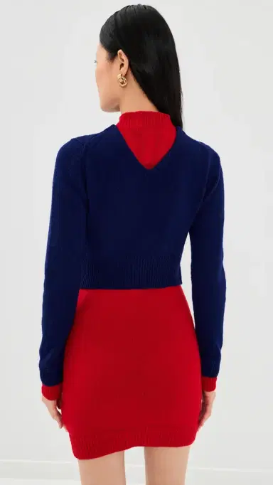 Jil Sander Long Sleeve Double Layered Mini Dress Haiti | Thumbnail 3 Jil Sander Long Sleeve Double Layered Mini Dress Haiti | Thumbnail 3