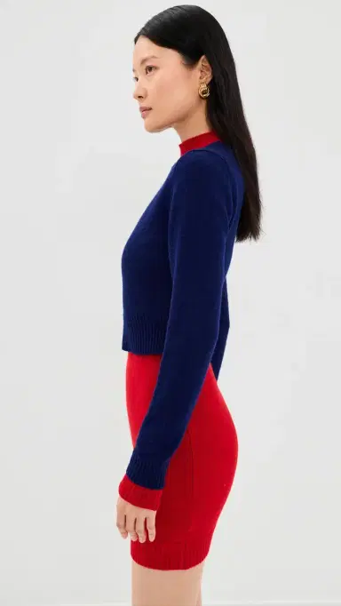 Jil Sander Long Sleeve Double Layered Mini Dress Haiti | Thumbnail 4 Jil Sander Long Sleeve Double Layered Mini Dress Haiti | Thumbnail 4