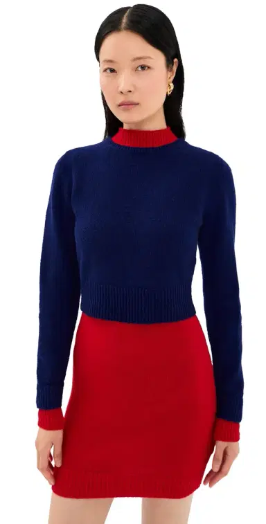 Jil Sander Long Sleeve Double Layered Mini Dress Haiti | Thumbnail 1 Jil Sander Long Sleeve Double Layered Mini Dress Haiti | Thumbnail 1
