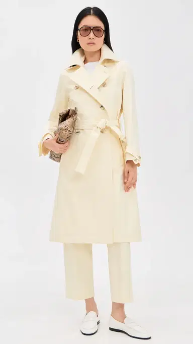 Renggli Cotton Twill Trench Coat Buttercream | Thumbnail 2 Renggli Cotton Twill Trench Coat Buttercream | Thumbnail 2