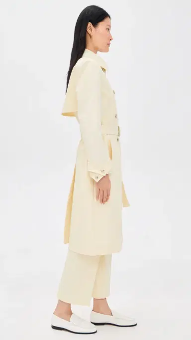 Renggli Cotton Twill Trench Coat Buttercream | Thumbnail 4 Renggli Cotton Twill Trench Coat Buttercream | Thumbnail 4