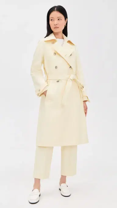Renggli Cotton Twill Trench Coat Buttercream | Thumbnail 5 Renggli Cotton Twill Trench Coat Buttercream | Thumbnail 5