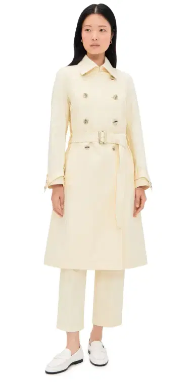 Renggli Cotton Twill Trench Coat Buttercream | Thumbnail 1 Renggli Cotton Twill Trench Coat Buttercream | Thumbnail 1