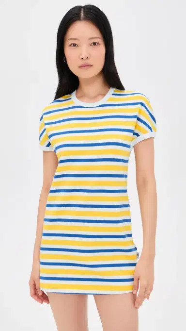 MM6 Maison Margiela Mini T-Shirt Dress Yellow/Blue/Off White | Thumbnail 2 MM6 Maison Margiela Mini T-Shirt Dress Yellow/Blue/Off White | Thumbnail 2