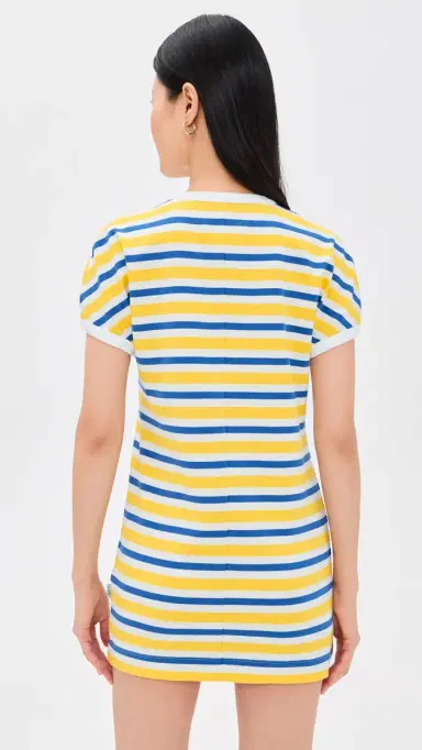 MM6 Maison Margiela Mini T-Shirt Dress Yellow/Blue/Off White | Thumbnail 3 MM6 Maison Margiela Mini T-Shirt Dress Yellow/Blue/Off White | Thumbnail 3