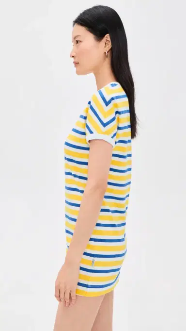 MM6 Maison Margiela Mini T-Shirt Dress Yellow/Blue/Off White | Thumbnail 4 MM6 Maison Margiela Mini T-Shirt Dress Yellow/Blue/Off White | Thumbnail 4