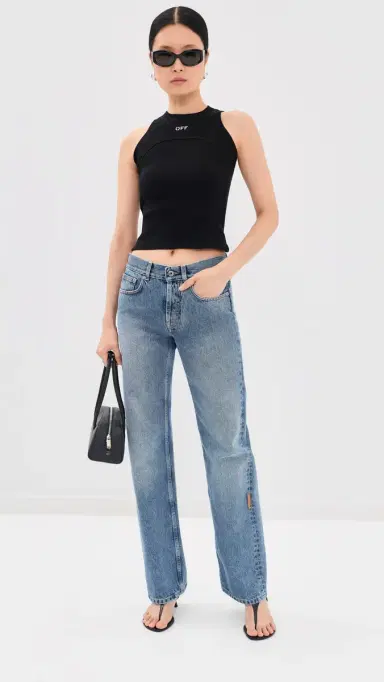 Off-White Susy Jeans Light Medium Blue | Thumbnail 5 Off-White Susy Jeans Light Medium Blue | Thumbnail 5