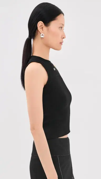 Off-White Off Stamp Ribbed Tank Black | Thumbnail 4 Off-White Off Stamp Ribbed Tank Black | Thumbnail 4